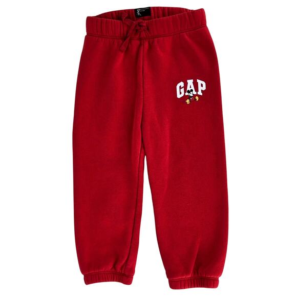 GAP x DISNEY 2024 KIDS MICKEY MODERN RED SWEAT PANT SIZE TODDLER 2 YEARS - Picture 1 of 11